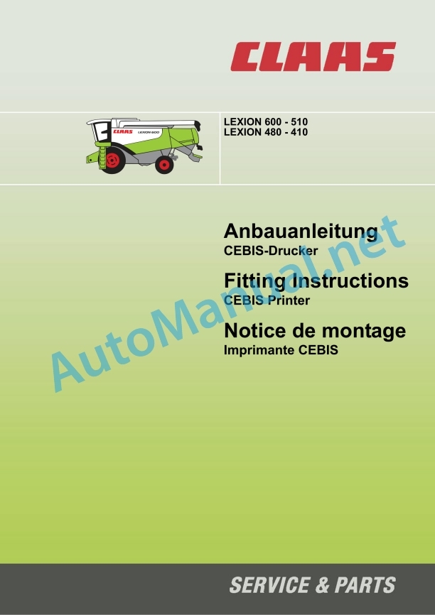 Claas Lexion 480 (466) Combines Assembly Instruction EN 20 Claas Lexion 480 (466) Combines Assembly Instruction EN - Image 20