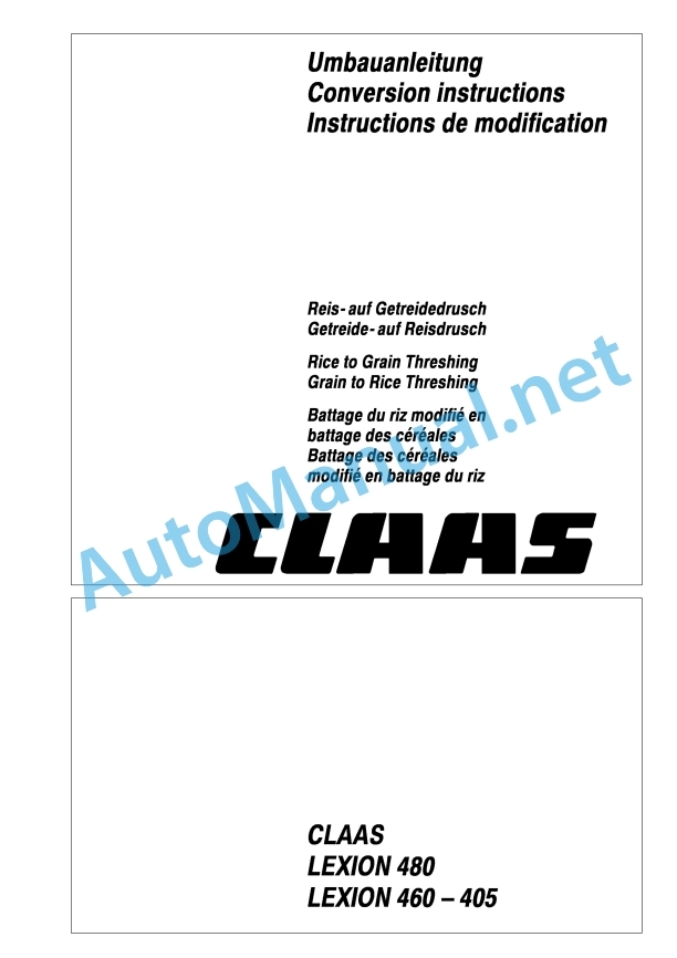 Claas Lexion 480 (466) Combines Assembly Instruction EN 21 Claas Lexion 480 (466) Combines Assembly Instruction EN - Image 21