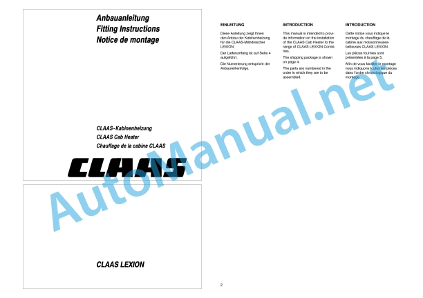 Claas Lexion 480 (466) Combines Assembly Instruction EN 4 Claas Lexion 480 (466) Combines Assembly Instruction EN - Image 4
