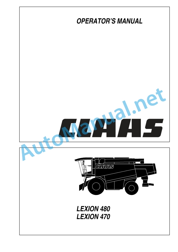 Claas Lexion 480 (546) Combines Operator Manual EN 4 Claas Lexion 480 (546) Combines Operator Manual EN - Image 4