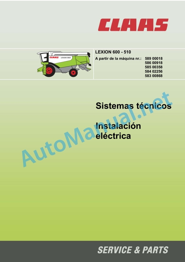Claas Lexion 530-510 (583) Combines Technical System ES 4 Claas Lexion 530-510 (583) Combines Technical System ES - Image 4