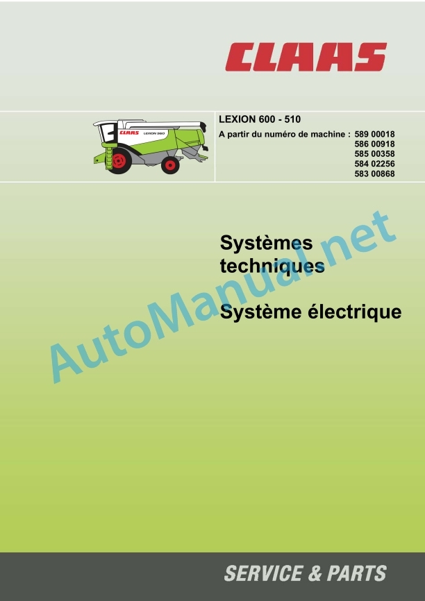 Claas Lexion 530-510 (583) Combines Technical System FR 4 Claas Lexion 530-510 (583) Combines Technical System FR - Image 4