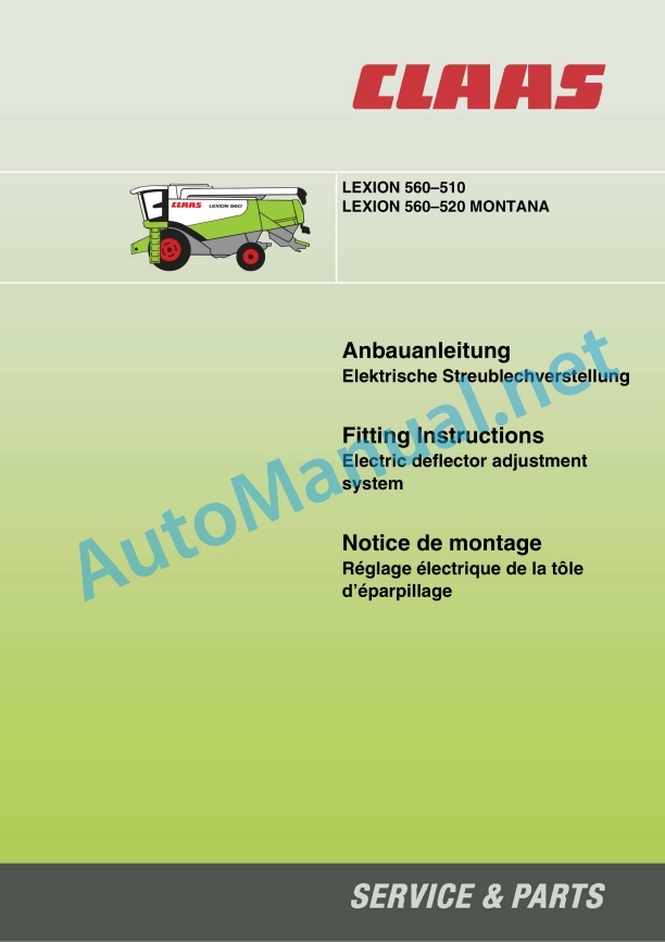Claas Lexion 530-520 Montana (582) Combines Assembly Instruction EN 9 Claas Lexion 530-520 Montana (582) Combines Assembly Instruction EN - Image 9