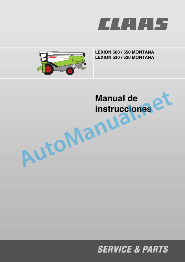 Claas Lexion 530-520 Montana (582) Combines Operator Manual ES 5 Claas Lexion 530-520 Montana (582) Combines Operator Manual ES - Image 5
