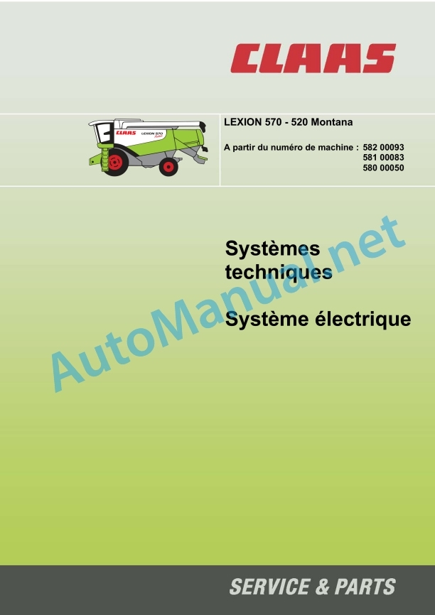 Claas Lexion 530-520 Montana (582) Combines Technical System FR 5 Claas Lexion 530-520 Montana (582) Combines Technical System FR - Image 5