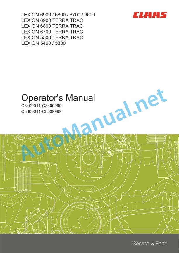 Claas Lexion 5500-5300 (C83) Combines Operator Manual EN 4 Claas Lexion 5500-5300 (C83) Combines Operator Manual EN - Image 4