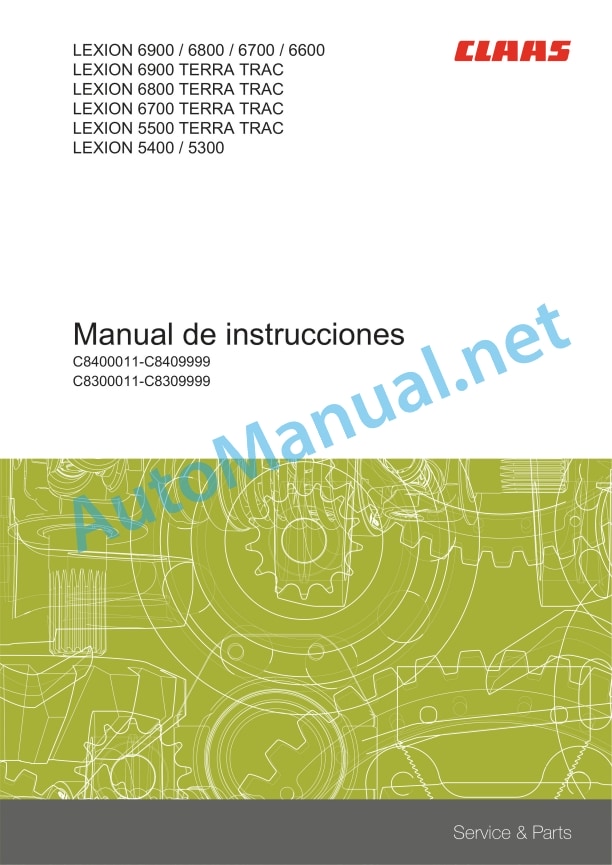 Claas Lexion 5500-5300 (C83) Combines Operator Manual ES 2 Claas Lexion 5500-5300 (C83) Combines Operator Manual ES - Image 2