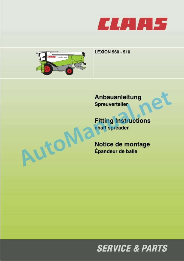 Claas Lexion 560-540 (584) Combines Assembly Instruction EN 11 Claas Lexion 560-540 (584) Combines Assembly Instruction EN - Image 11