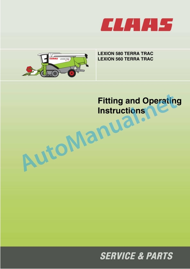 Claas Lexion 560-540 (584) Combines Operator Manual EN 8 Claas Lexion 560-540 (584) Combines Operator Manual EN - Image 8