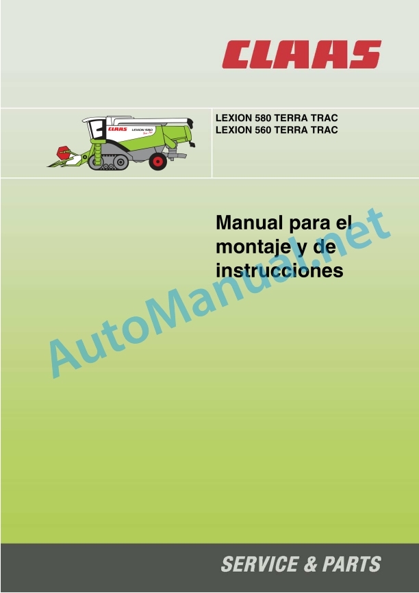 Claas Lexion 560-540 (584) Combines Operator Manual ES 4 Claas Lexion 560-540 (584) Combines Operator Manual ES - Image 4