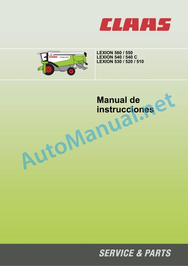 Claas Lexion 560-540 (584) Combines Operator Manual ES 5 Claas Lexion 560-540 (584) Combines Operator Manual ES - Image 5