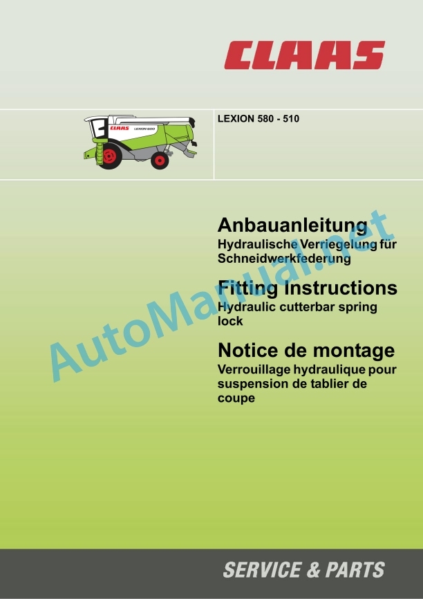 Claas Lexion 560-550 Montana (580) Combines Assembly Instruction EN 13 Claas Lexion 560-550 Montana (580) Combines Assembly Instruction EN - Image 13