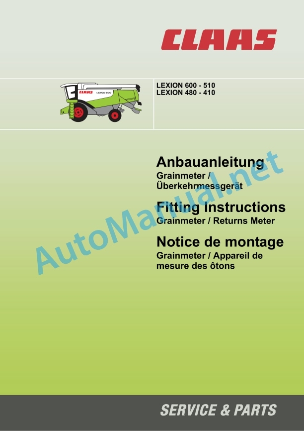 Claas Lexion 560-550 Montana (580) Combines Assembly Instruction EN 22 Claas Lexion 560-550 Montana (580) Combines Assembly Instruction EN - Image 22