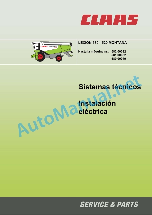 Claas Lexion 560-550 Montana (580) Combines Technical System ES 4 Claas Lexion 560-550 Montana (580) Combines Technical System ES - Image 4