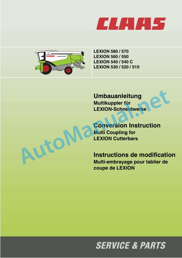 Claas Lexion 570 580 R (585) Combines Assembly Instruction EN 32 Claas Lexion 570 580 R (585) Combines Assembly Instruction EN - Image 32