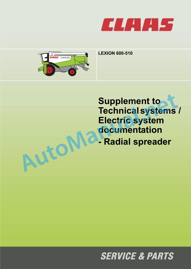 Claas Lexion 570 580 R (585) Combines Technical System EN 2 Claas Lexion 570 580 R (585) Combines Technical System EN - Image 2