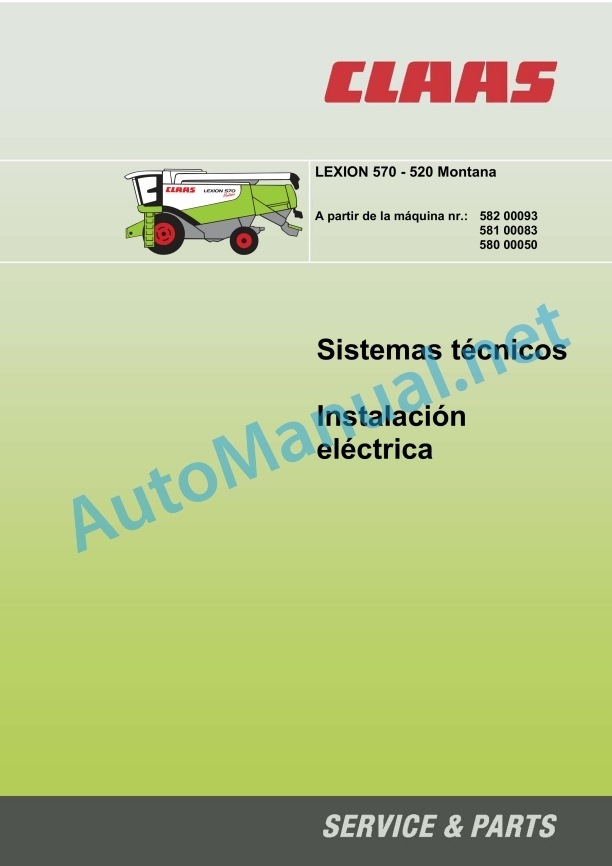 Claas Lexion 570 Montana (581) Combines Technical System ES 5 Claas Lexion 570 Montana (581) Combines Technical System ES - Image 5