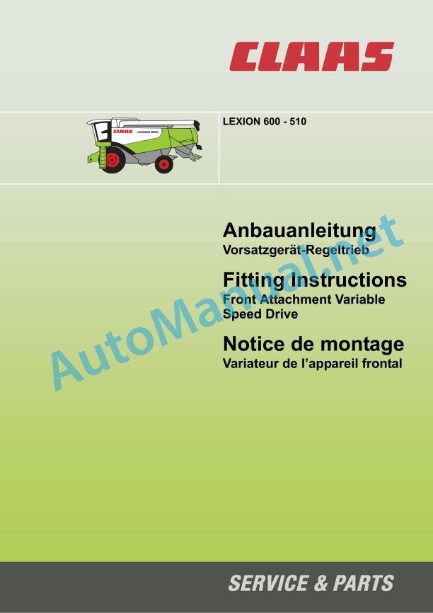 Claas Lexion 580 (586) Combines Assembly Instruction EN 12 Claas Lexion 580 (586) Combines Assembly Instruction EN - Image 12