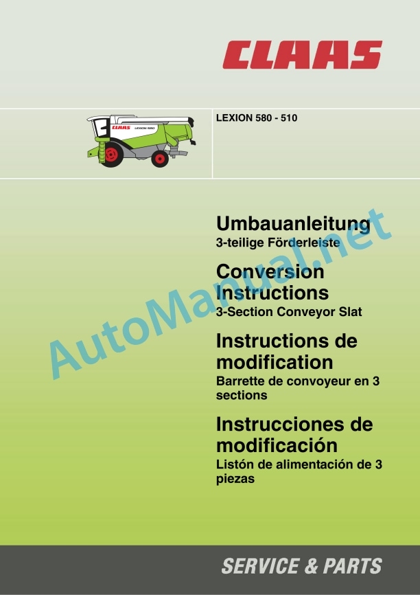 Claas Lexion 580 (586) Combines Assembly Instruction EN 14 Claas Lexion 580 (586) Combines Assembly Instruction EN - Image 14
