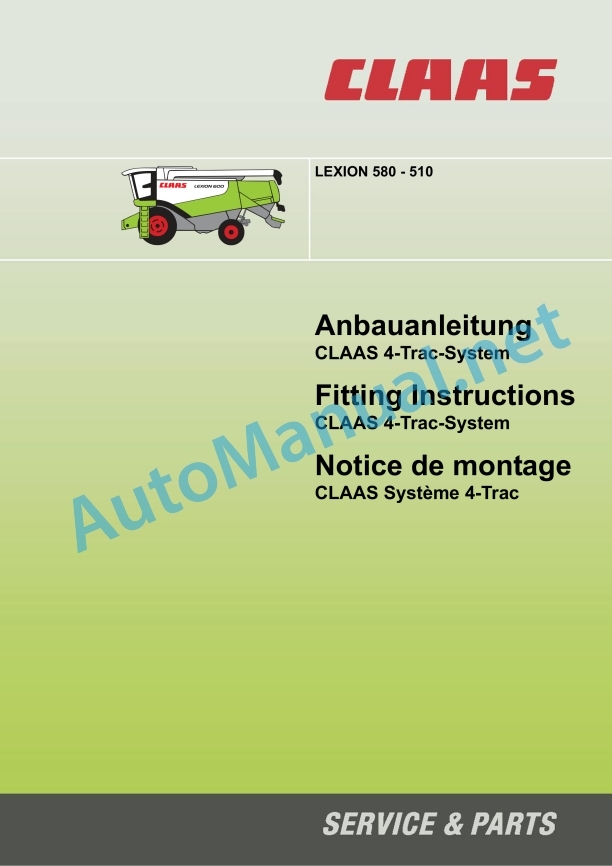 Claas Lexion 580 (586) Combines Assembly Instruction EN 17 Claas Lexion 580 (586) Combines Assembly Instruction EN - Image 17