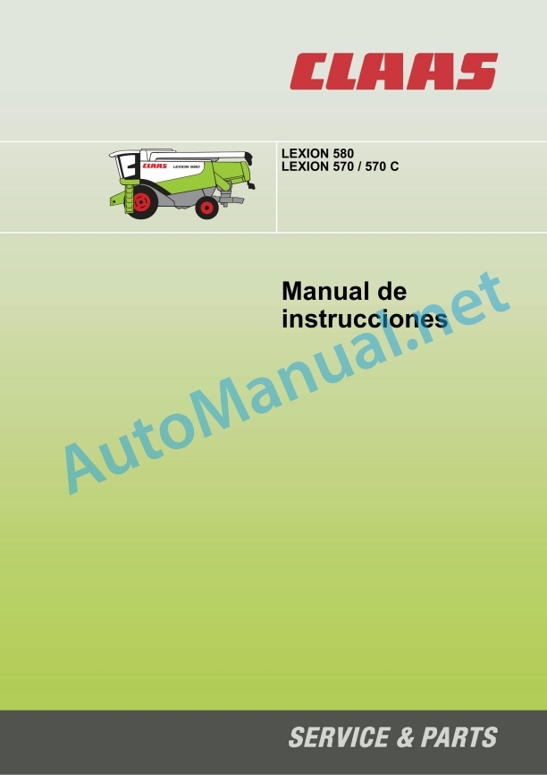 Claas Lexion 580 (586) Combines Operator Manual ES 5 Claas Lexion 580 (586) Combines Operator Manual ES - Image 5