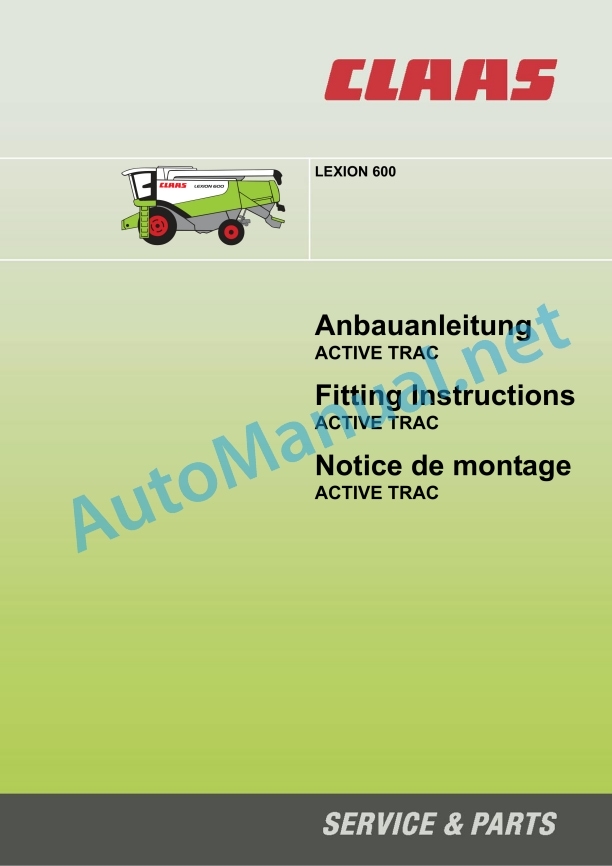 Claas Lexion 600 (589) Combines Assembly Instruction EN 3 Claas Lexion 600 (589) Combines Assembly Instruction EN - Image 3