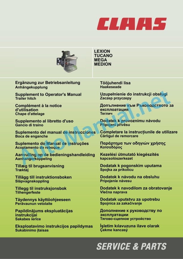 Claas Lexion 600 (589) Combines Operator Manual ES 4 Claas Lexion 600 (589) Combines Operator Manual ES - Image 4