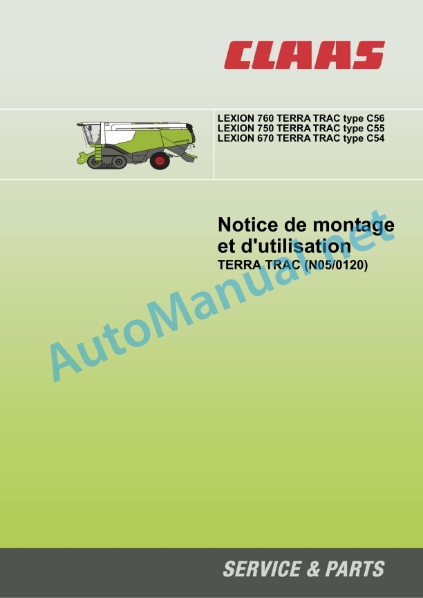 Claas Lexion 670-640 (C54) Combines Operator Manual FR 4 Claas Lexion 670-640 (C54) Combines Operator Manual FR - Image 4
