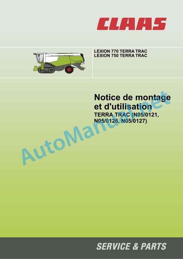 Claas Lexion 750-740 (C55) Combines Operator Manual FR 4 Claas Lexion 750-740 (C55) Combines Operator Manual FR - Image 4