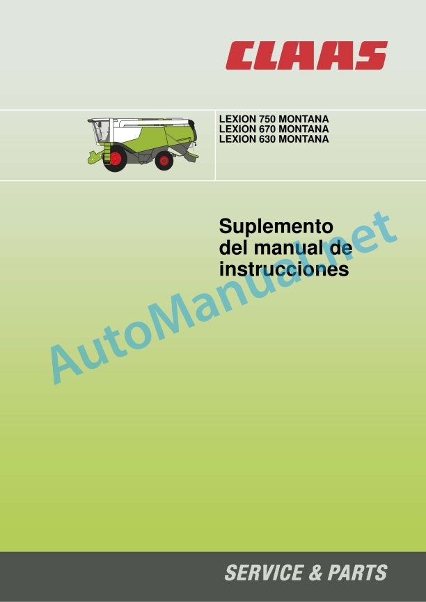 Claas Lexion 750 Montana (C51) Combines Operator Manual ES 3 Claas Lexion 750 Montana (C51) Combines Operator Manual ES - Image 3