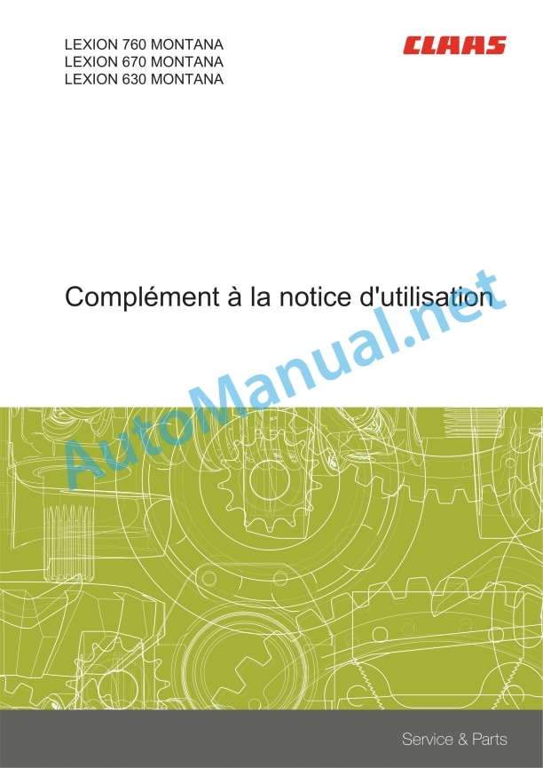 Claas Lexion 760-740 (C65) Combines Operator Manual FR 3 Claas Lexion 760-740 (C65) Combines Operator Manual FR - Image 3