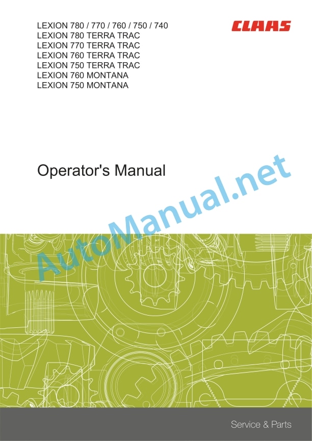 Claas Lexion 760-740 (C75) Combines Operator Manual EN 8 Claas Lexion 760-740 (C75) Combines Operator Manual EN - Image 8