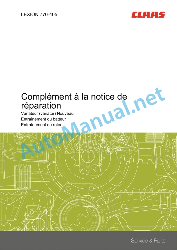 Claas Lexion 770-760 (C49) Combines Repair Manual FR 5 Claas Lexion 770-760 (C49) Combines Repair Manual FR - Image 5