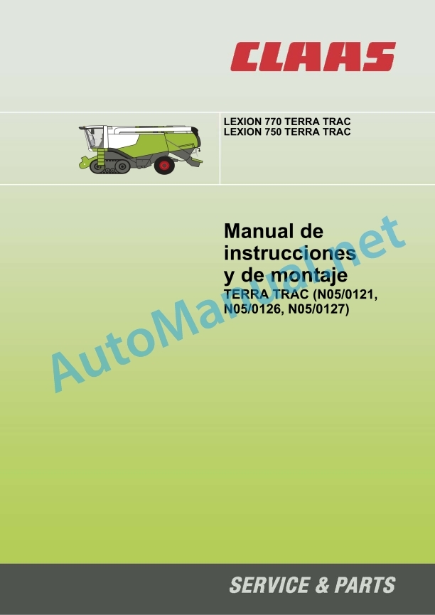 Claas Lexion 770 (C59) Combines Operator Manual ES 3 Claas Lexion 770 (C59) Combines Operator Manual ES - Image 3