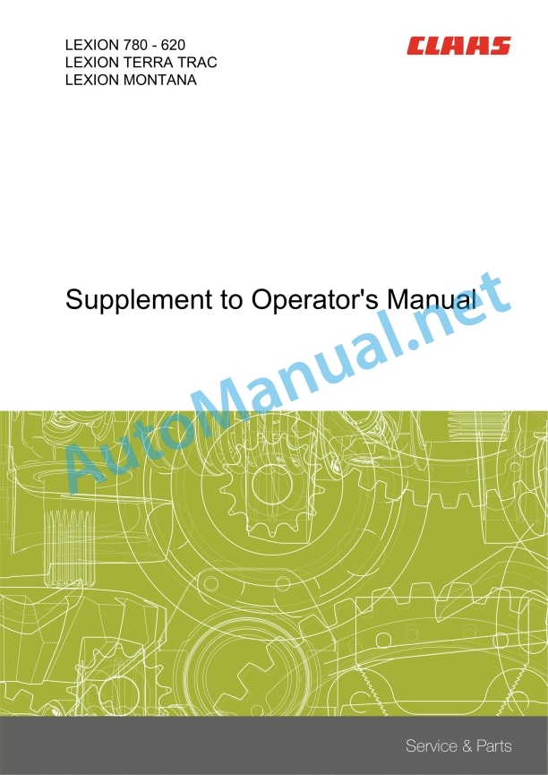 Claas Lexion 780-770 (C76) Combines Operator Manual EN 3 Claas Lexion 780-770 (C76) Combines Operator Manual EN - Image 3