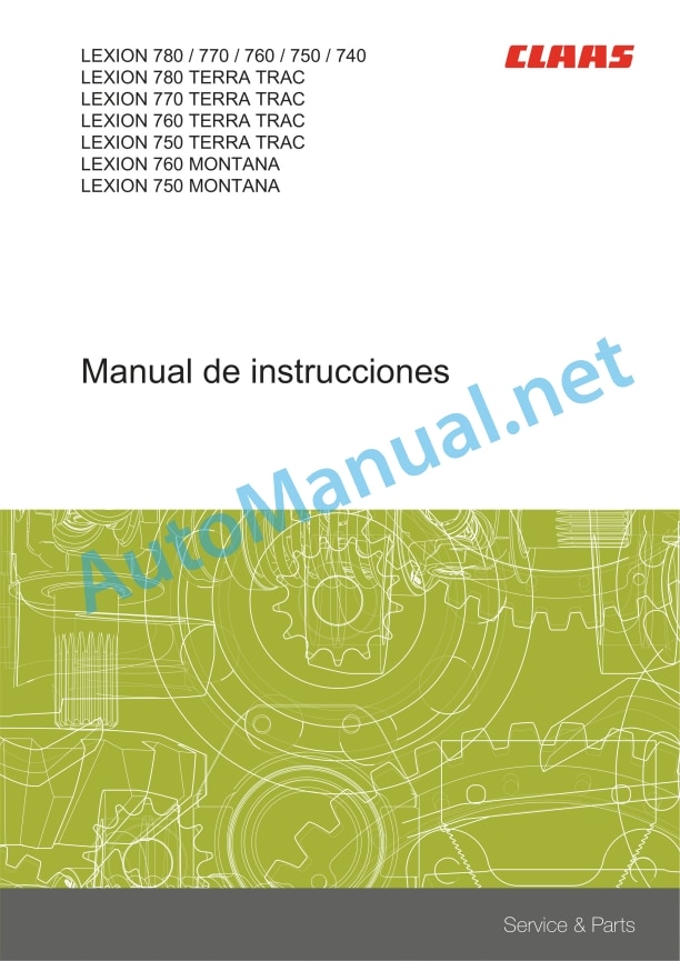 Claas Lexion 780-770 (C76) Combines Operator Manual ES 3 Claas Lexion 780-770 (C76) Combines Operator Manual ES - Image 3