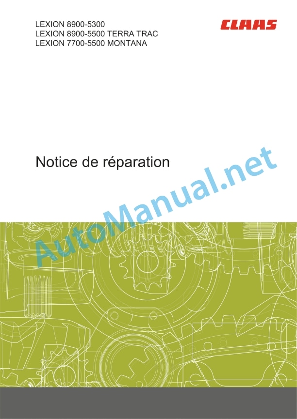 Claas Lexion 8900-8700 (C86) Combines Repair Manual FR 5 Claas Lexion 8900-8700 (C86) Combines Repair Manual FR - Image 5