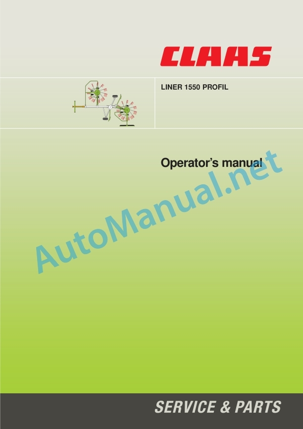 Claas Liner 1550 Twin (398) Swathers Operator Manual EN 3 Claas Liner 1550 Twin (398) Swathers Operator Manual EN - Image 3