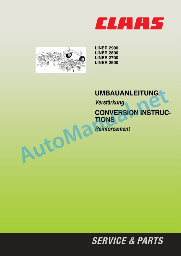 Claas Liner 2600 (985) Swathers Assembly Instruction EN 8 Claas Liner 2600 (985) Swathers Assembly Instruction EN - Image 8