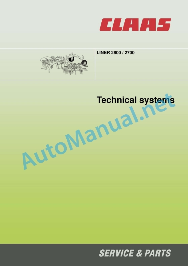 Claas Liner 2700 (986) Swathers Technical System EN 2 Claas Liner 2700 (986) Swathers Technical System EN - Image 2
