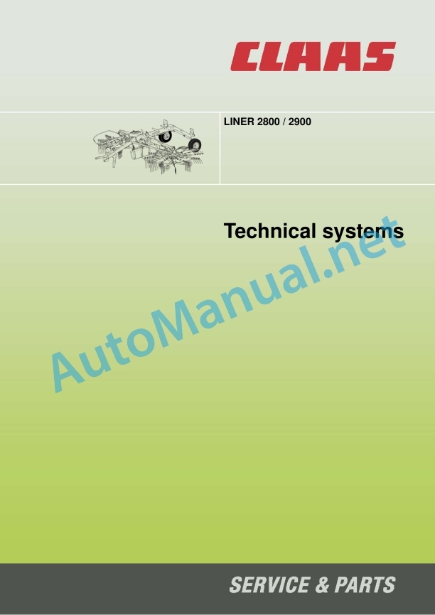 Claas Liner 2800 (987) Swathers Technical System EN 2 Claas Liner 2800 (987) Swathers Technical System EN - Image 2