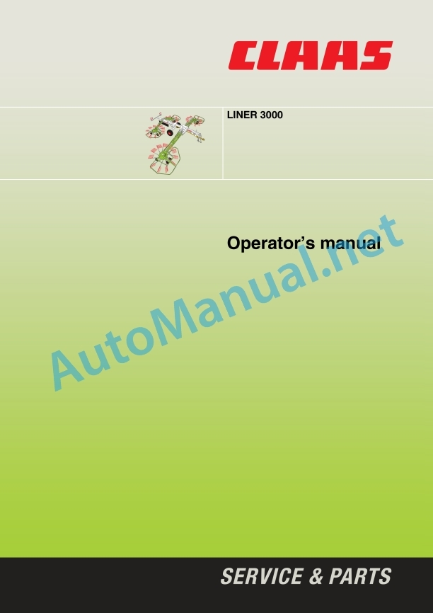 Claas Liner 3000 (605) Swathers Operator Manual EN 2 Claas Liner 3000 (605) Swathers Operator Manual EN - Image 2