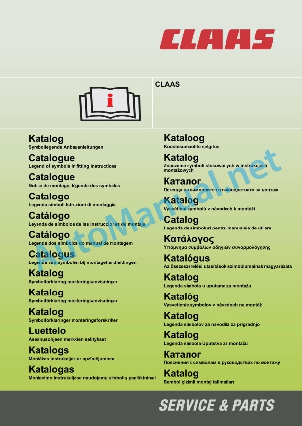 Claas Liner 350 S (601) Swathers Assembly Instruction EN 2 Claas Liner 350 S (601) Swathers Assembly Instruction EN - Image 2