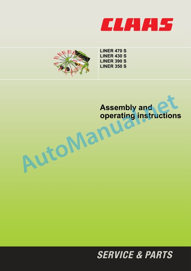 Claas Liner 430 S (392) Swathers Assembly Instruction EN 3 Claas Liner 430 S (392) Swathers Assembly Instruction EN - Image 3