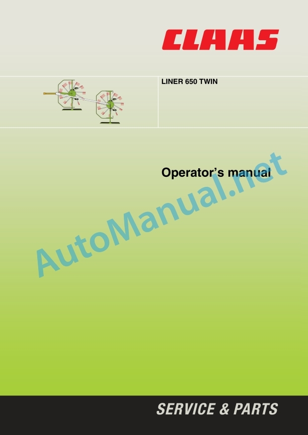 Claas Liner 650 Twin (607) Swathers Operator Manual EN 2 Claas Liner 650 Twin (607) Swathers Operator Manual EN - Image 2