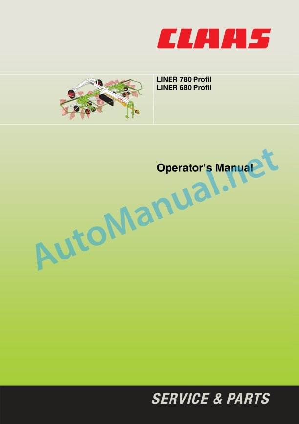 Claas Liner 680 (603) Swathers Operator Manual EN 3 Claas Liner 680 (603) Swathers Operator Manual EN - Image 3