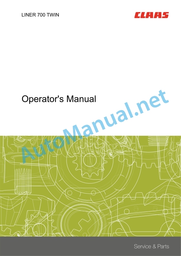 Claas Liner 700 (G15) Swathers Operator Manual EN 2 Claas Liner 700 (G15) Swathers Operator Manual EN - Image 2