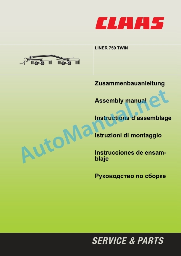 Claas Liner 750 Twin (609) Swathers Assembly Instruction EN 3 Claas Liner 750 Twin (609) Swathers Assembly Instruction EN - Image 3