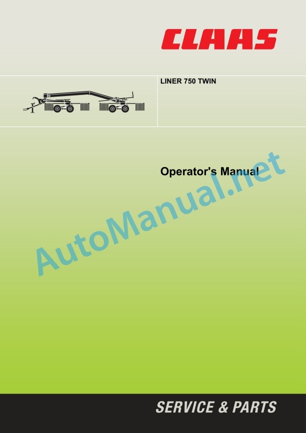 Claas Liner 750 Twin (609) Swathers Operator Manual EN 2 Claas Liner 750 Twin (609) Swathers Operator Manual EN - Image 2