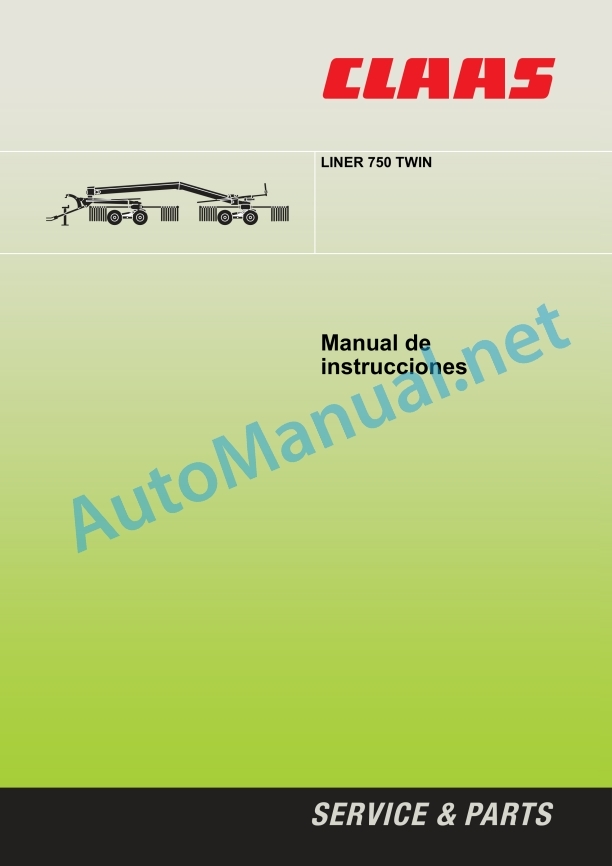 Claas Liner 750 Twin (609) Swathers Operator Manual ES 2 Claas Liner 750 Twin (609) Swathers Operator Manual ES - Image 2